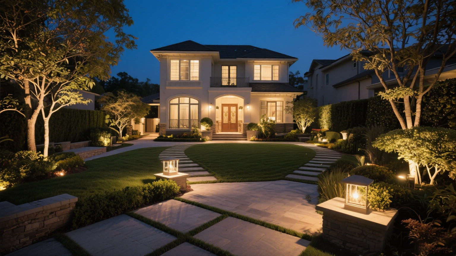 別墅庭院照明方案推薦 效果示意