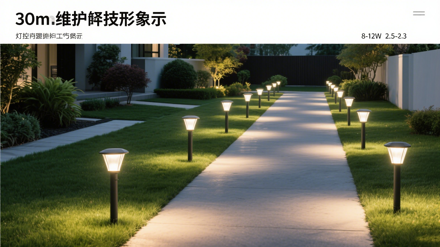 草坪燈的安裝與維護技巧 效果示意